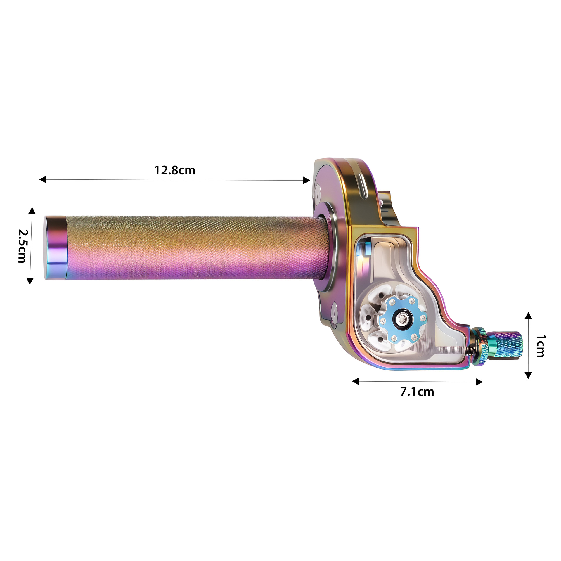 América del Sur y Sudeste Asiático piezas de motocicleta CNC aleación de aluminio modificado gran tornillo lubricador de aceite manguiza de manija transparente