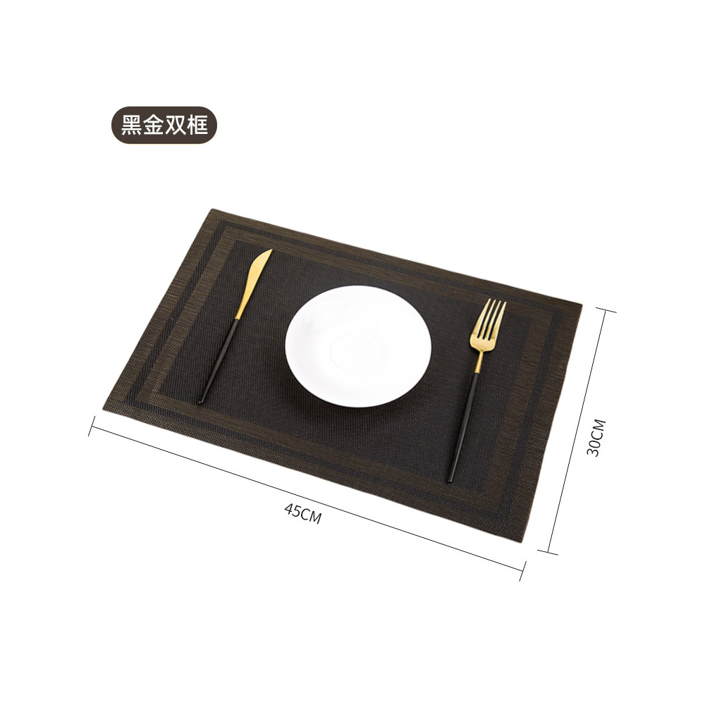 Ningxin transfronterizo Teslin protección del medio ambiente mantel de PVC 30*45 aislamiento térmico antideslizante estera de mesa de montaña corredor de mesa Western placemat