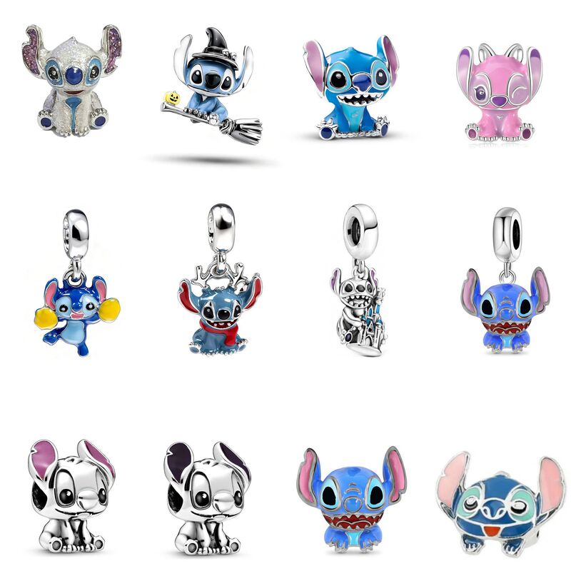 New Panjia Duo La Cartoon Stitch DIY Beaded Accessories Bracelet Pendant Jewelry Factory Wholesale in Stock
