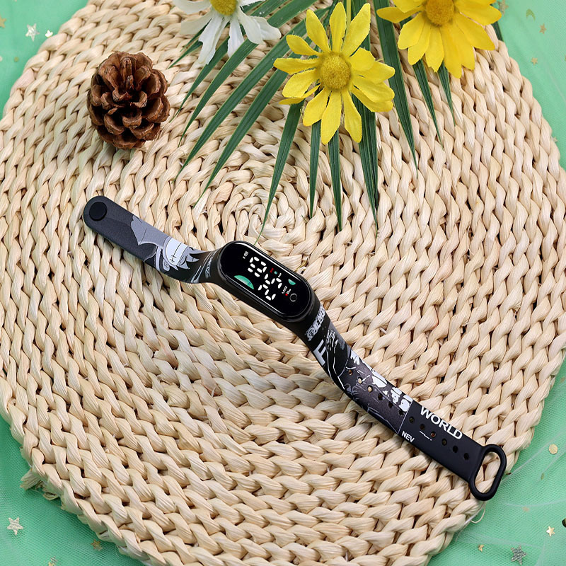 2024 explosión de chatarra oso de café M9 impresión pulsera relojes de pulsera niños estudiantes moda lindo reloj electrónico LED