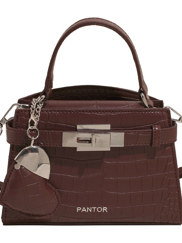 Bolso de mano de alta gama para mujer 2025 nuevo estilo retro patrón de cocodrilo Kelly bolso de mensajero de un solo hombro casual simple