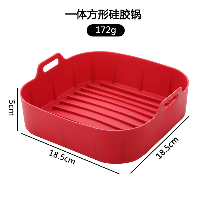Silicona freidora de aire silicona hornear pan cuadrado microondas horno asado pollo bandeja cuadrada para hornear al por mayor