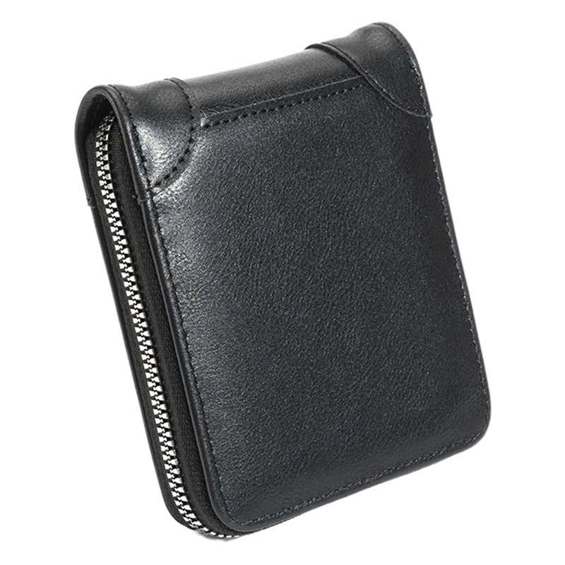 Cross-border RFID cepillo antirrobo billetera de los hombres bolsa de cambio de cabeza de los hombres billetera con cremallera billetera de comercio exterior multifuncional horizontal