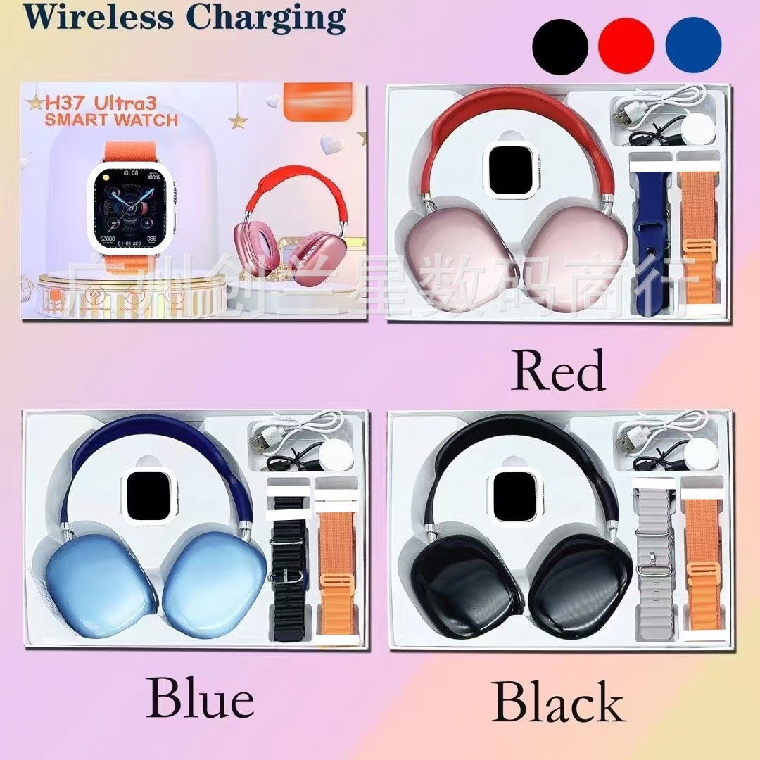 H37 ultra3 Smart Watch Men's Multifunctional Long Endurance Bluetooth Headset Two-in-One Cross-Border Explosions Huaqiang North