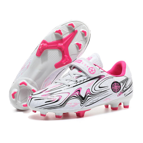 Children and teenagers broken nail football shoes, boys, students, middle and older children's competition football shoes, grass training shoes, Velcro