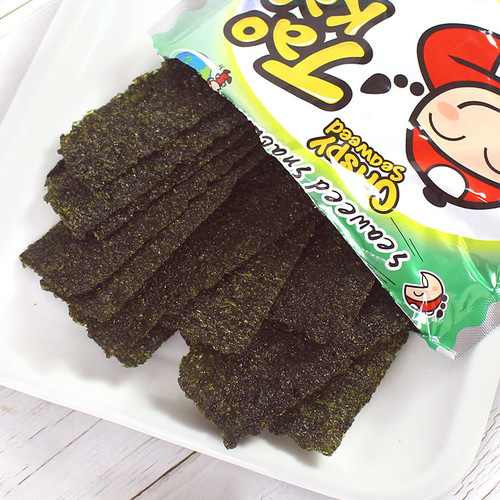 Thailand Imported Snack Boss Zai Spicy Seafood Tomato Flavor Baked Seaweed Crisps Ready-to-Eat Napa Seaweed Food 32g