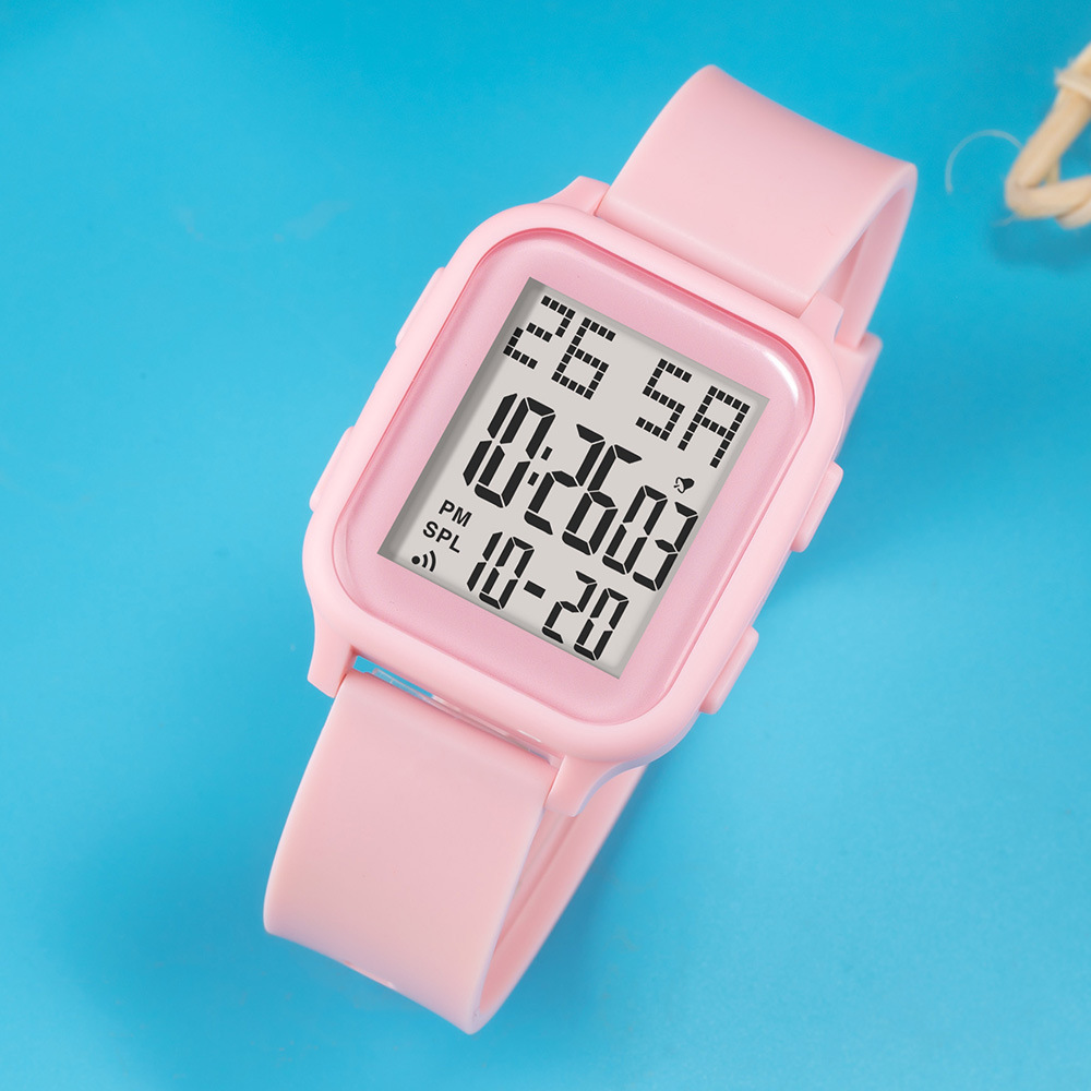 Reloj electrónico cuadrado de tendencia para estudiantes masculinos y femeninos alarma de personalidad comercio exterior nocturna cronometrador reloj electrónico deportivo de secundaria