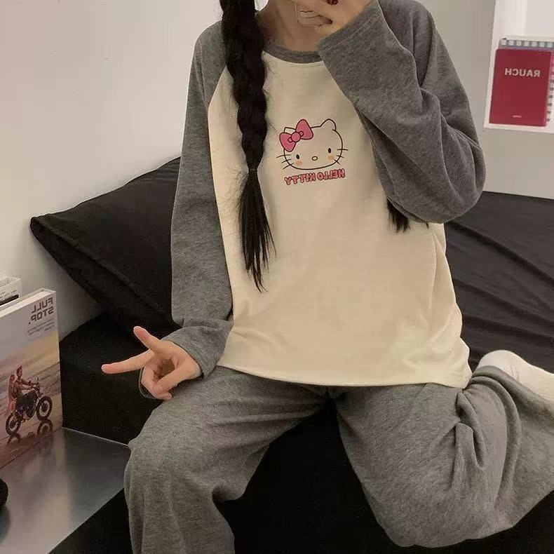 德绒睡衣女士冬季保暖长袖2025秋冬甜美宽松卡通套装可外穿家居服|undefined