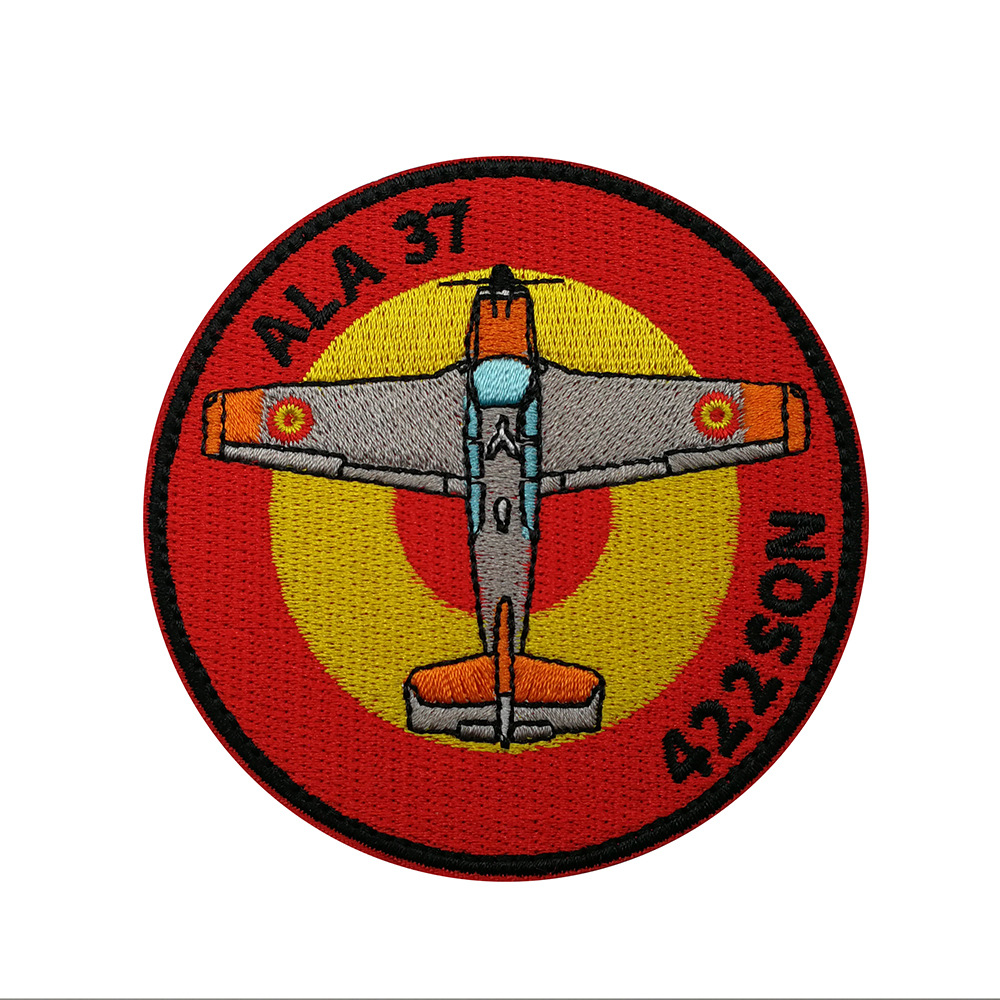 Bordado de suministro de comercio electrónico transfronterizo brazalete español España etiqueta de tela parche bordado sello moral de velcro