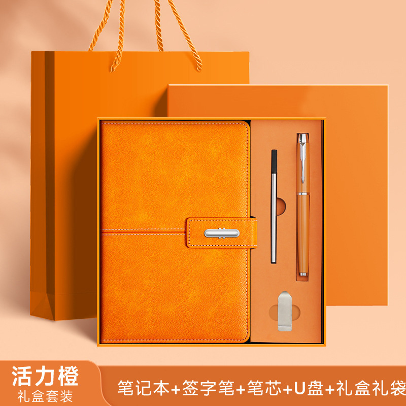 Caja de regalo de notebook A5 de negocios logotipo personalizado de alto nivel Lincoln botón de cuaderno de notas subcuaderno de eventos regalos image 17