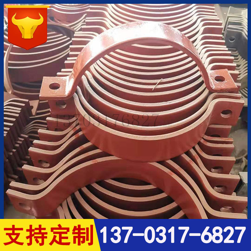 电厂立管管夹 D1长管夹 焊接管卡横担支吊架 双孔扁钢抱箍A05碳钢