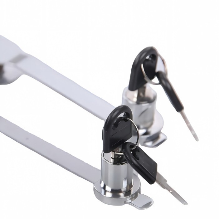 318/328 glass sliding door lock, wall cabinet mobile phone display counter lock, window lock, no-drill installation, sawtooth sliding lock for freezers