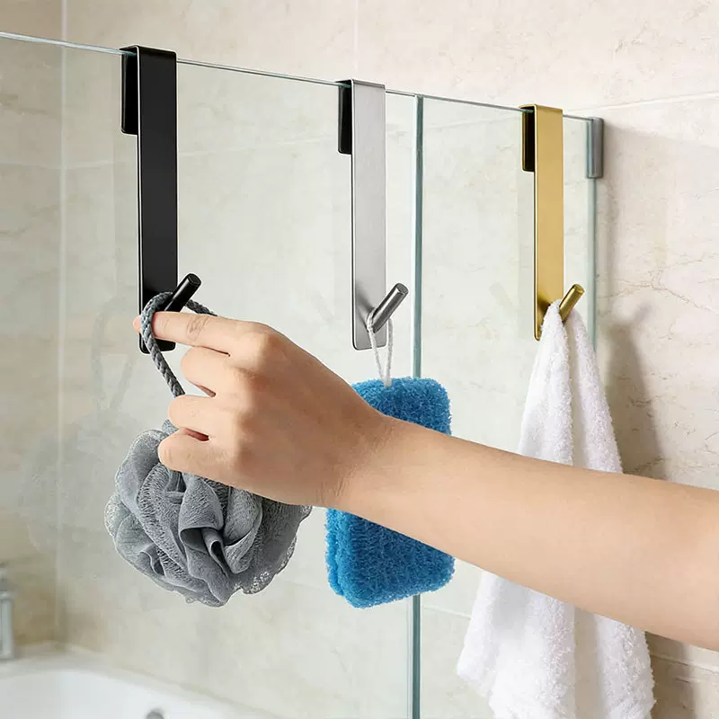 壕壕福跨境免打孔无痕挂钩门后收纳粘钩浴室厨房卧室挂勾现货批发