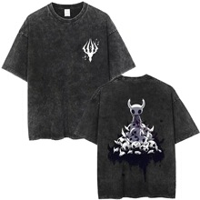 Washed Vintage Game Hollow Knight Graphic Print T-shirt Fans