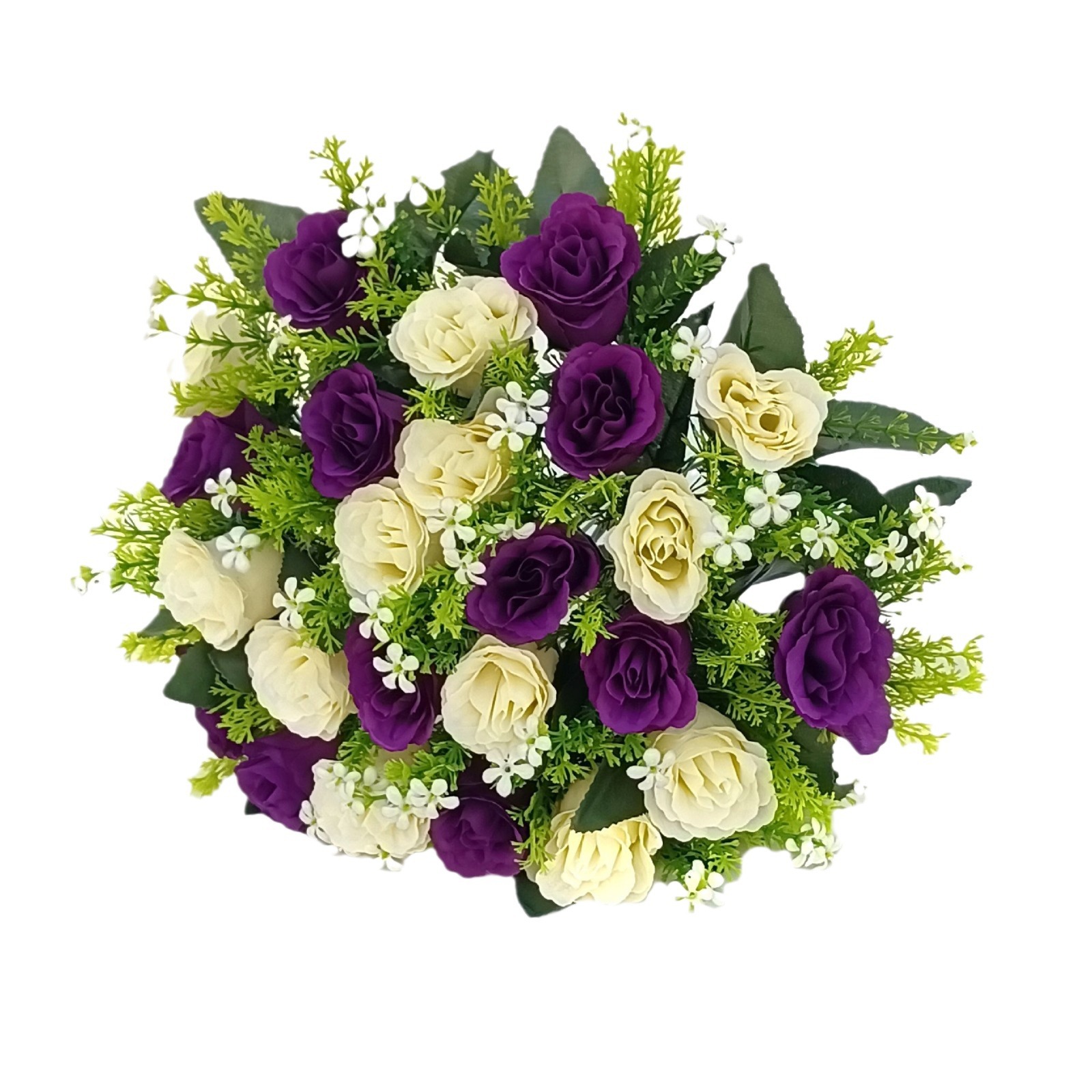 Ramo de 24 rosas artificiales para decoración del hogar, boda o fotografía