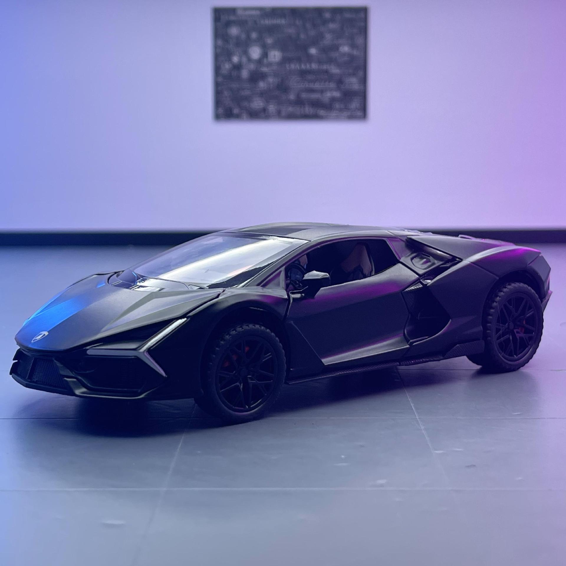 Lijiaxin modelo de coche de aleación 1:32 nuevo coche deportivo Rambo Big Bull retroceso con sonido y luz niño modelo de juguete adorno