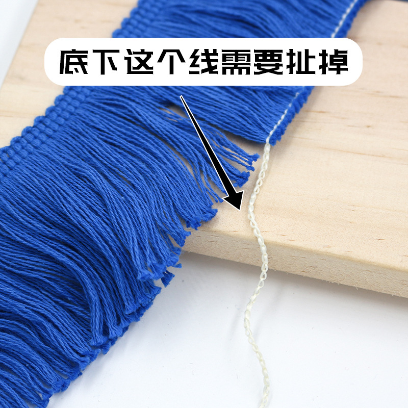 Oeko-tex color 2,5 cm poliéster flecos pendientes de encaje ropa almohada borla decorativa accesorios de encaje