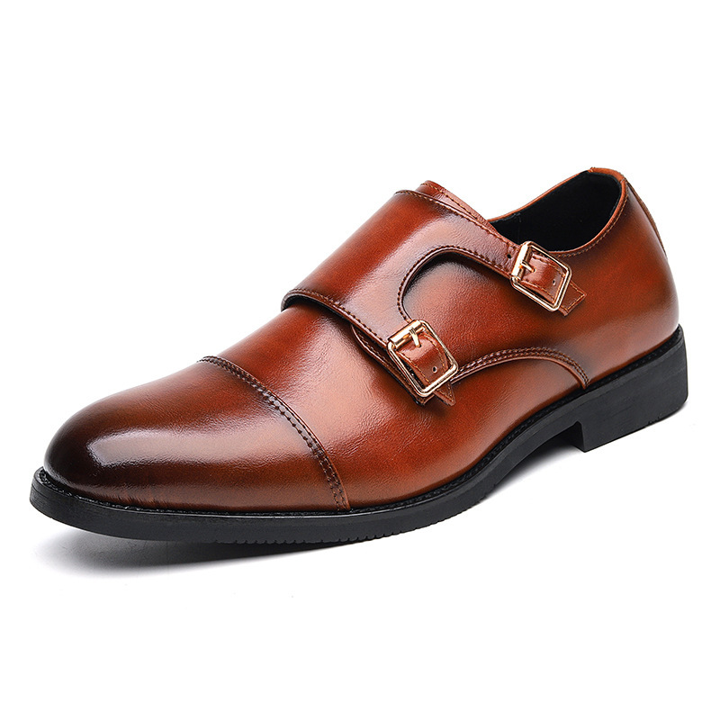 Transfronterizo tamaño 47 48 perezoso un pedaleo puntual zapatos de cuero casuales de hebilla baja zapatos de moda zapatos de moda image 5