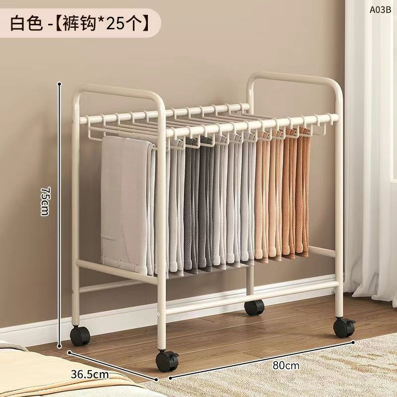 [80cm long + 25 trouser racks] white