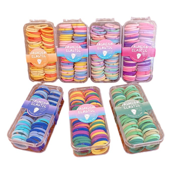 Banda de goma para niñas Tamaño pequeño no duele el cabello banda de pelo de pulgar elástico corbata de bebé para niños pequeña Choo cuerda de pelo Linda accesorios para el cabello