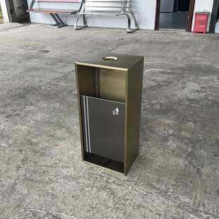 Outdoor Municipal Park Sanitation Trash Can, Villa Courtyard, Outdoor Commercial Stainless Steel Classified Stylish Trash Bin
