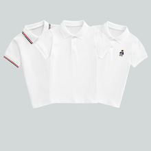 儿童polo衫翻领短袖t恤中小学生幼儿园服校服广告培训班服亲子装