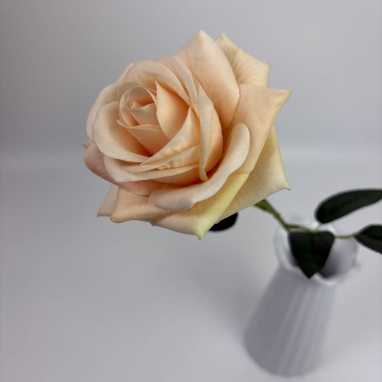 Simulación de una sola tela de terciopelo gran cuerno Mei en el hogar decoración de boda decoración de fotografía de San Valentín decoración de pared de flores