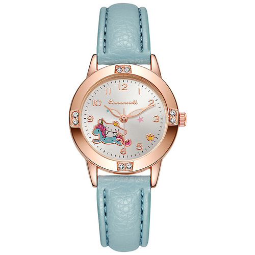 Rose gold diamond belt watch middle school student watch female model Sanrio quartz watch cross-border watch supply wholesale