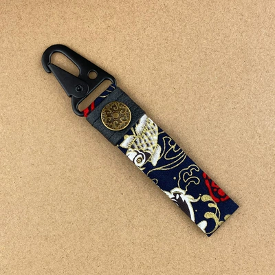 Car style key chain personalized decoration creative car products cross-border hot selling Eagle mouth key chain modification Universal (Car key bag) - eagle-mouth-keychain-koi-black