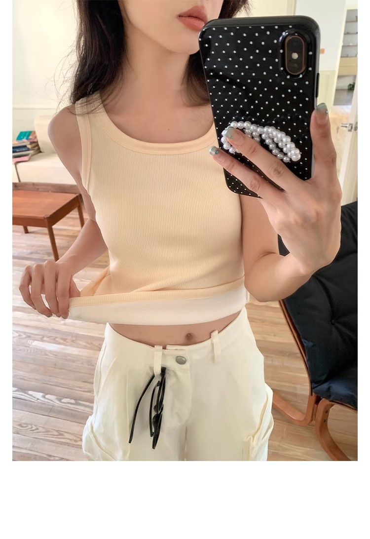 Super Soft Velvet Wide-shouldered Vest For Women, Warm And Hot Autumn And Winter Inner Layering, Slim Fit Top 4 O1CN01amzOJ31gdAJuFK50h !!2220684684164 0 cib