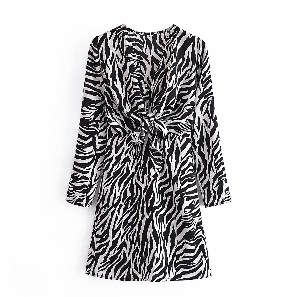 women s zebra pattern dress nihaostyles wholesale clothing NSAM78507