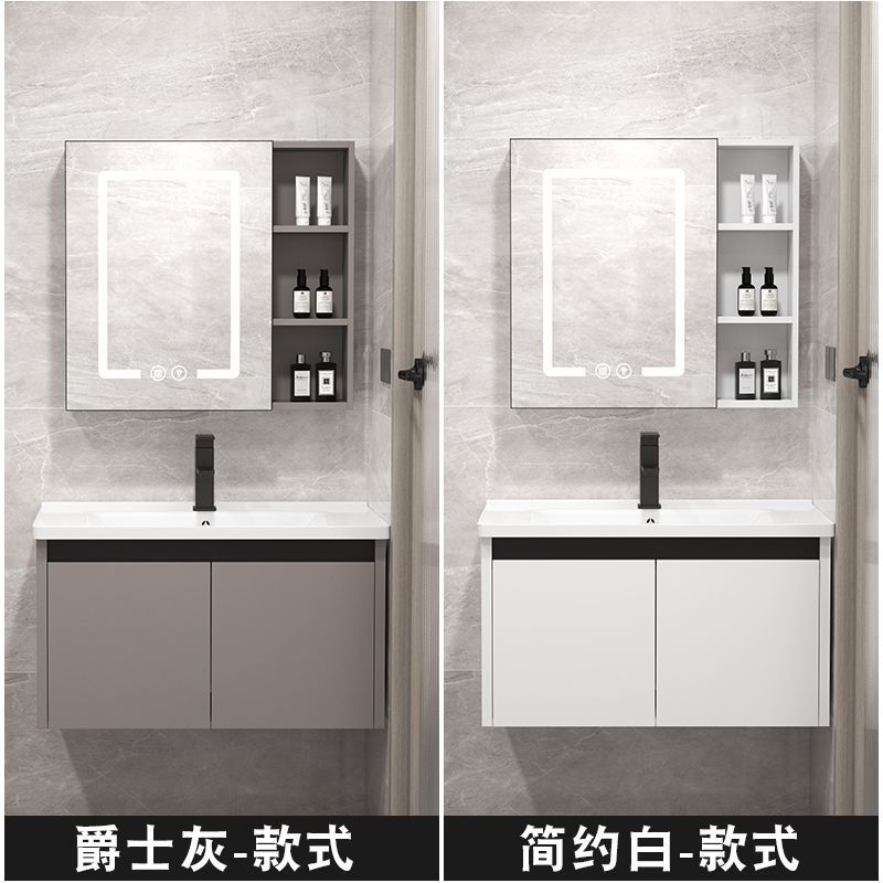Engrosado simple lavabo gabinete de baño combinación espacio de baño lavabo integrado cerámica