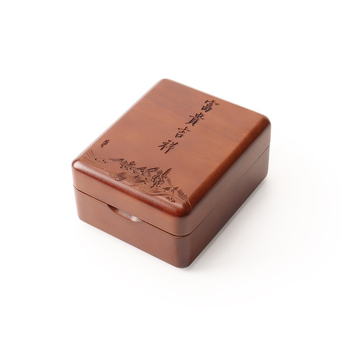 High-end necklace earring ring portable accessory box wooden box exquisite jewelry box wooden storage wholesale packaging box