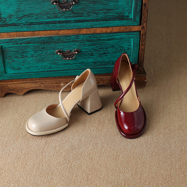 987-2 Chengdu Handmade Genuine Leather Women's Shoes, Chunky Heel Mary Jane Shoes, Women's High-Heeled Single Shoes, Everyday Versatile Special Price Shoes 987-2 Chengdu Handmade Genuine Leather Women's Shoes, Chunky Heel Mary Jane Shoes, Women's High-Heeled Single Shoes, Everyday Versatile Special Price Shoes
