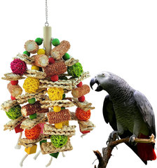 Parrot gnawing toys corn wooden colorful bird supplies cross-border exclusive factory direct sale bird toys