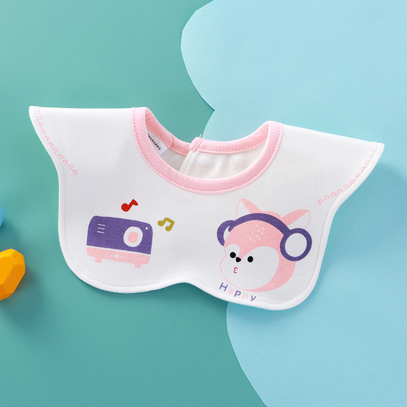 Babero para bebé toalla de saliva para bebé algodón impermeable recién nacido a prueba de vómitos babero para comer 360 grados rotación primavera y verano