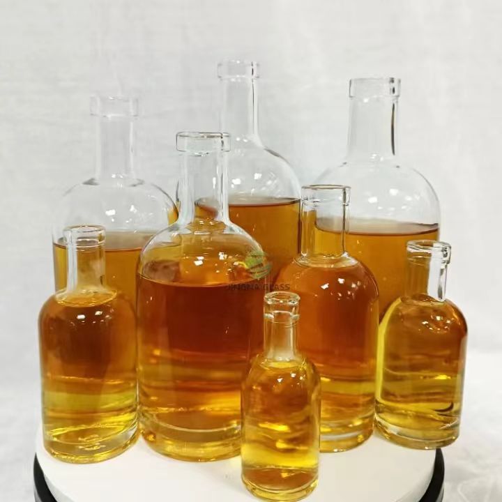 Botella de vodka transparente de 100ml botella de vino de fruta botella de vino medicinal botella de vino dividida l boca de seda 375ml botella de vino transfronteriza