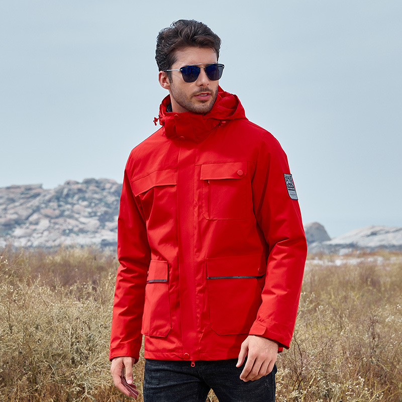 2021冬季情侶登山服戶外運動純色羽絨內(nèi)膽沖鋒衣男女情侶款滑雪服