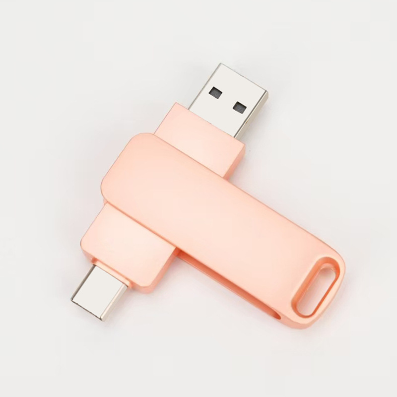 U ディスク卸売 Typec 携帯電話とコンピュータ兼用回転金属 U ディスクカスタム彫刻 3.0128gotg USB ディスク 64 グラム|undefined