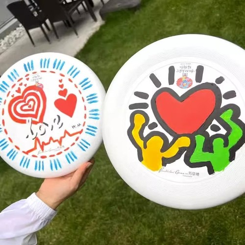 Frisbee Doodle DIY Colorful Outdoor Blank Children's Kindergarten Hand Painting Art Craft Parent-Child Toy Handmade