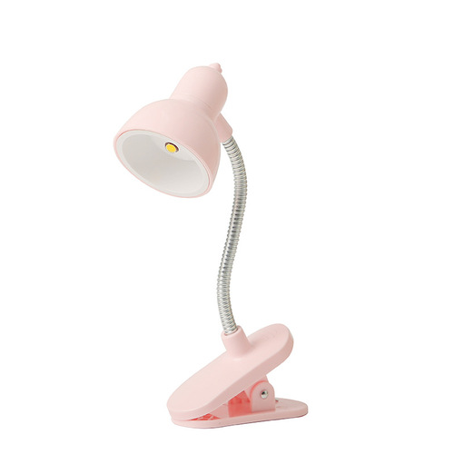 Creative LED mini desk lamp with warm light clip, suitable for student dorms, eye-protection learning reading lamp, bedside night light