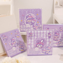 紫星兔小奶芙折纸 卡通可爱小清新紫星兔折纸儿童正方形手工折纸