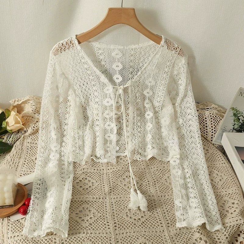 Вязаный летний кардиган, короткое тонкое slip dress