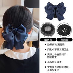二重層コットンリボンスチュワーデスヘッドフラワー高級気質プロフェッショナルヘアネットバッグナースホテル銀行仕事ヘアアクセサリー