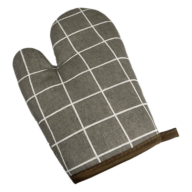 Теплоизоляционные перчатки из хлопка и льна Утолщенные термостойкие перчатки для духовки с защитой от высоких температур и ожогов Специальные инструменты для микроволновой печи для выпечки Кухня
