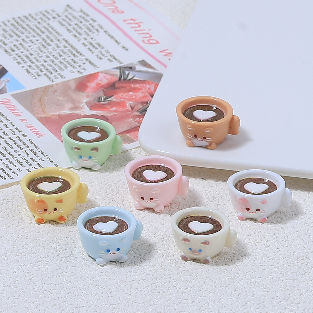 Three dimensional coffee cartoon food play handmade