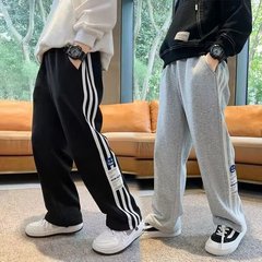 2025新款男童运动裤时尚新款卫裤简约直筒阔腿休闲裤秋冬儿童童装