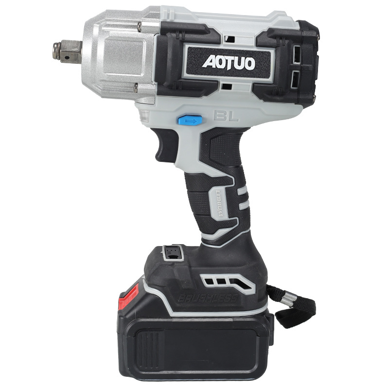 Llave eléctrica sin escobillas Llave de carga de litio gran torsión de impacto andamios de automóviles Carpintería manga cañón de aire