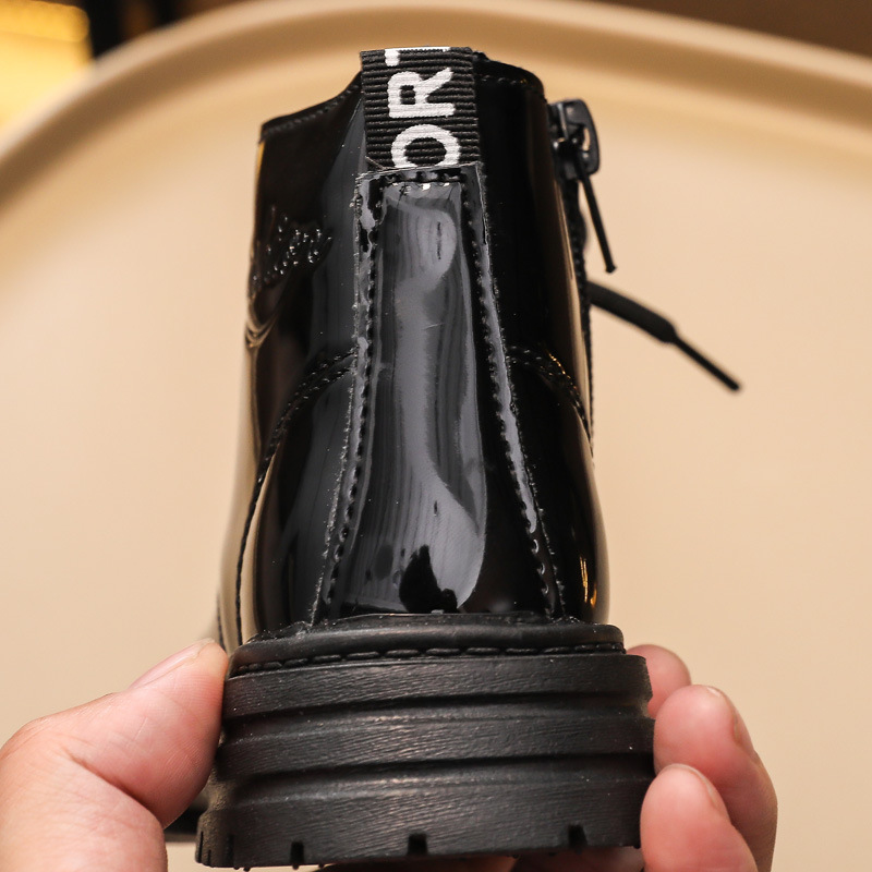 Children's Martin 2024 new girls' autumn and winter short British style boys' single boots_voghion.com