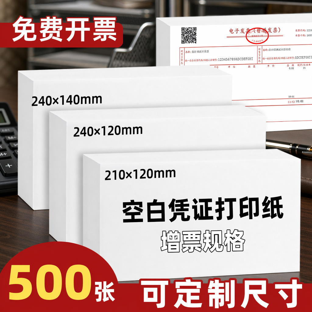 240 × 140 papel de comprobantes en blanco de contabilidad papel de comprobantes de contabilidad financiera papel de impresión especial A5 comprobantes de impresión